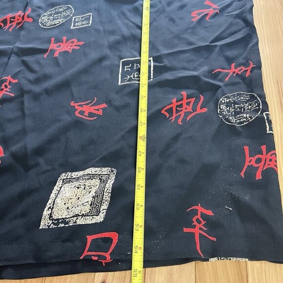 Vintage Chicos Jumper Maxi Dress Sz M Asian Print 90s Relaxed Fit Retro Resort - Picture 8 of 8